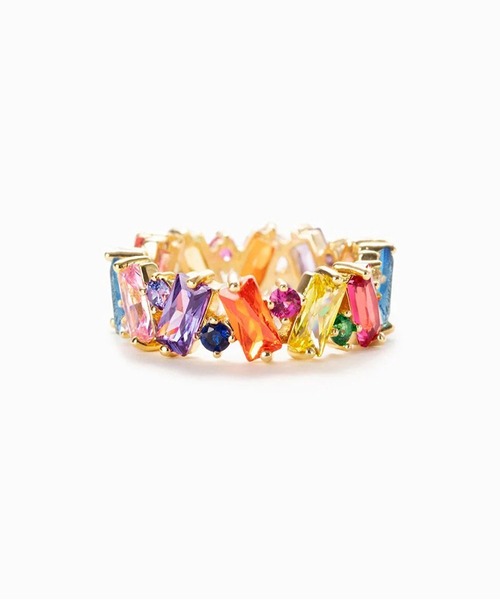 LA VORAGINE(ラ ヴォラジネ)の「カラフルスクエアジルコンリング(リング・レディース・シルバー/ゴールド・11号/13号/15号)」の11枚目の写真