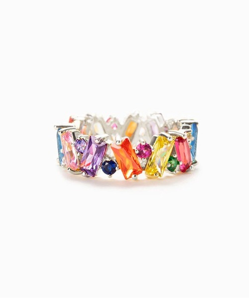 LA VORAGINE(ラ ヴォラジネ)の「カラフルスクエアジルコンリング(リング・レディース・シルバー/ゴールド・11号/13号/15号)」の12枚目の写真