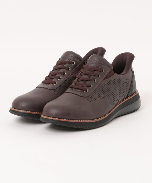CEDAR CREST(セダークレスト )の「パンチングカジュアル(スニーカー・メンズ・ダークブラウン/ブラック・25.0cm/28.0cm/25.5cm/26.0cm/26.5cm/27.0cm/27.5cm)」の2枚目の写真