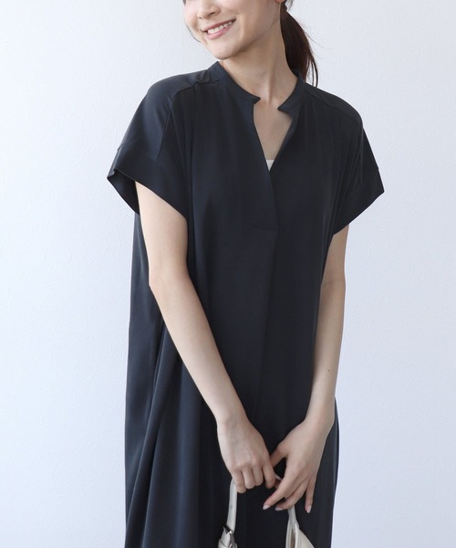 Jines(ジネス)の「モダールキーネックワンピース(ワンピース・レディース・ブラック/ブラウン・38)」の20枚目の写真