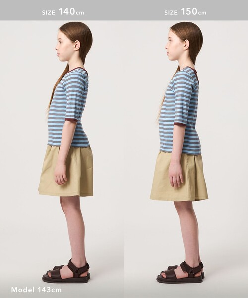 green label relaxing（グリーンレーベルリラクシング）の「ベルトループ デザイン キュロット / キッズ 100cm-160cm（チノパンツ・キッズ・ブラウン系/ベージュ・100cm/150cm/110cm/130cm/140cm/160cm/120cm）」の11枚目の写真