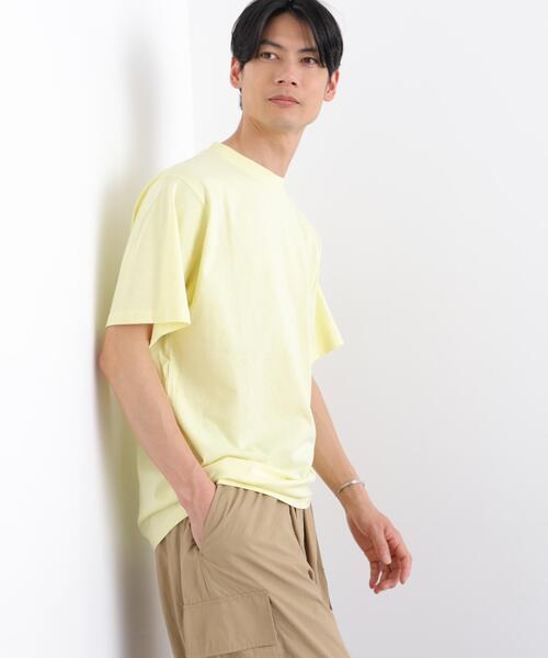 NANO universe(ナノユニバース)の「NORMANBROS別注 スムースタッチ Tシャツ 半袖(Tシャツ/カットソー・メンズ・ブラック/ホワイト/イエロー/ミント・M/L)」の4枚目の写真