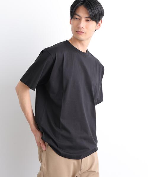 NANO universe(ナノユニバース)の「NORMANBROS別注 スムースタッチ Tシャツ 半袖(Tシャツ/カットソー・メンズ・ブラック/ホワイト/イエロー/ミント・M/L)」の5枚目の写真