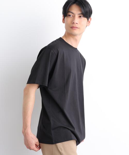 NANO universe(ナノユニバース)の「NORMANBROS別注 スムースタッチ Tシャツ 半袖(Tシャツ/カットソー・メンズ・ブラック/ホワイト/イエロー/ミント・M/L)」の6枚目の写真