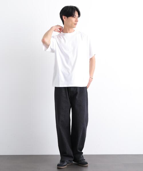 NANO universe(ナノユニバース)の「NORMANBROS別注 スムースタッチ Tシャツ 半袖(Tシャツ/カットソー・メンズ・ブラック/ホワイト/イエロー/ミント・M/L)」の21枚目の写真