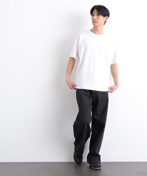 NANO universe(ナノユニバース)の「NORMANBROS別注 スムースタッチ Tシャツ 半袖(Tシャツ/カットソー・メンズ・ブラック/ホワイト/イエロー/ミント・M/L)」の22枚目の写真