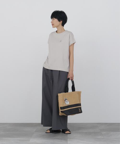 human woman(ヒューマンウーマン)の「◆刺繍ロゴTシャツ(Tシャツ/カットソー・レディース・ベージュ系その他2/ブラウン・MEDIUM)」の16枚目の写真