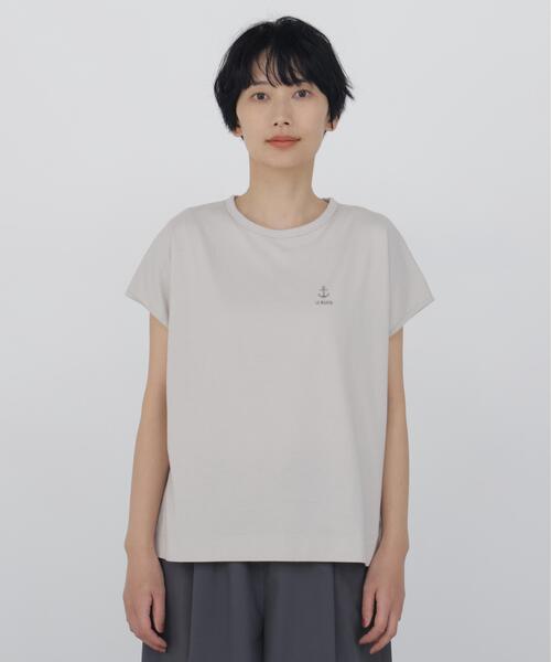 human woman(ヒューマンウーマン)の「◆刺繍ロゴTシャツ(Tシャツ/カットソー・レディース・ベージュ系その他2/ブラウン・MEDIUM)」の17枚目の写真