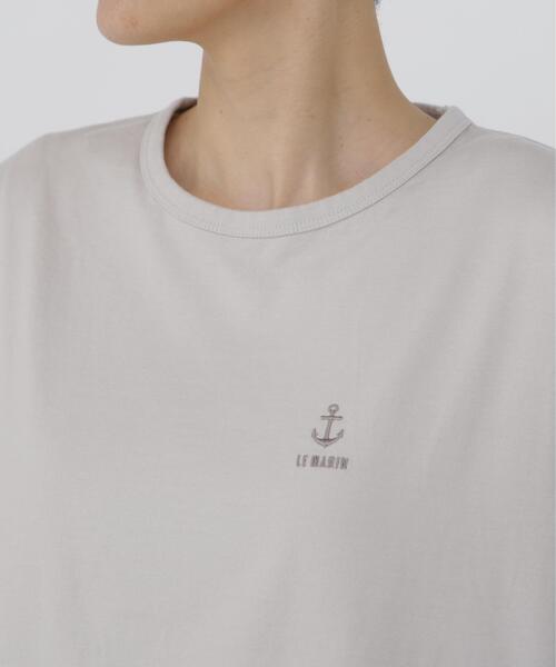 human woman(ヒューマンウーマン)の「◆刺繍ロゴTシャツ(Tシャツ/カットソー・レディース・ベージュ系その他2/ブラウン・MEDIUM)」の5枚目の写真