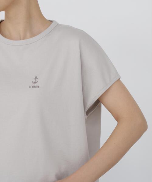 human woman(ヒューマンウーマン)の「◆刺繍ロゴTシャツ(Tシャツ/カットソー・レディース・ベージュ系その他2/ブラウン・MEDIUM)」の6枚目の写真