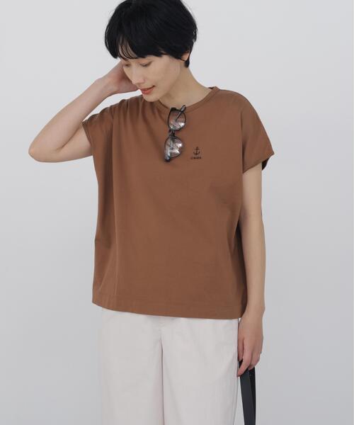 human woman(ヒューマンウーマン)の「◆刺繍ロゴTシャツ(Tシャツ/カットソー・レディース・ベージュ系その他2/ブラウン・MEDIUM)」の11枚目の写真