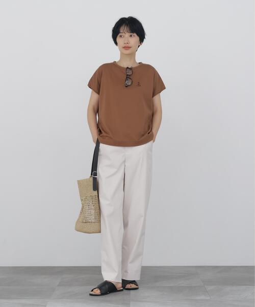 human woman(ヒューマンウーマン)の「◆刺繍ロゴTシャツ(Tシャツ/カットソー・レディース・ベージュ系その他2/ブラウン・MEDIUM)」の12枚目の写真