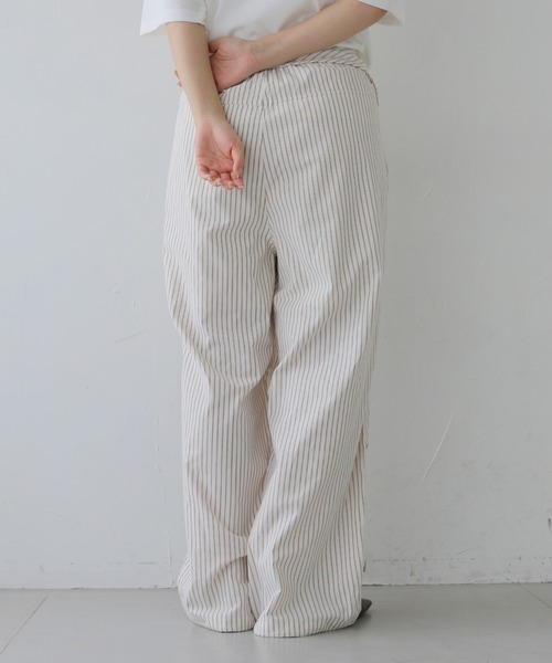 cheriella（シェリエラ）の「【cheriella】ストライプ柄レイヤードイージーパンツ　STRIPE LAYERED EASY PANTS（その他パンツ・レディース・オフホワイト/ブルー・FREE）」の9枚目の写真