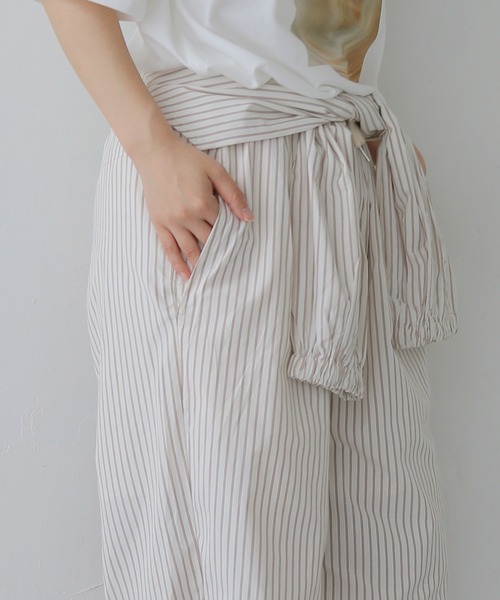 cheriella（シェリエラ）の「【cheriella】ストライプ柄レイヤードイージーパンツ　STRIPE LAYERED EASY PANTS（その他パンツ・レディース・オフホワイト/ブルー・FREE）」の13枚目の写真