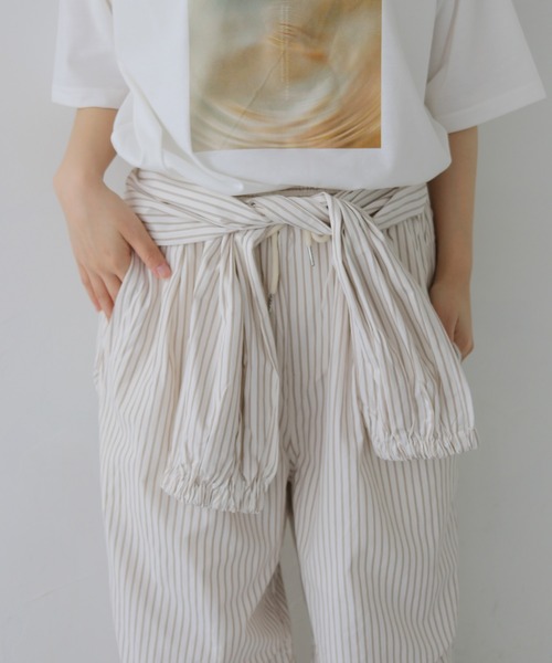 cheriella（シェリエラ）の「【cheriella】ストライプ柄レイヤードイージーパンツ　STRIPE LAYERED EASY PANTS（その他パンツ・レディース・オフホワイト/ブルー・FREE）」の7枚目の写真