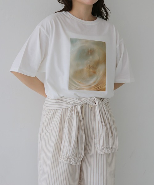 cheriella（シェリエラ）の「【cheriella】ストライプ柄レイヤードイージーパンツ　STRIPE LAYERED EASY PANTS（その他パンツ・レディース・オフホワイト/ブルー・FREE）」の10枚目の写真