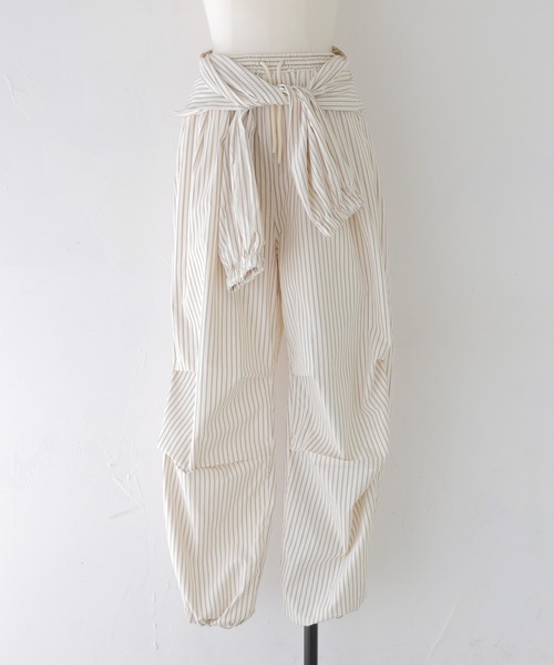 cheriella（シェリエラ）の「【cheriella】ストライプ柄レイヤードイージーパンツ　STRIPE LAYERED EASY PANTS（その他パンツ・レディース・オフホワイト/ブルー・FREE）」の21枚目の写真