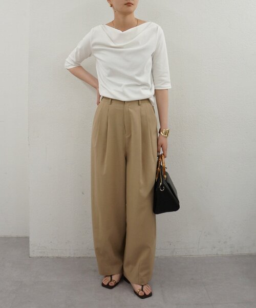 LOUNGEDRESS(ラウンジドレス)の「ライトバレルレッグパンツ(その他パンツ・レディース・チャコールグレー/ベージュ・MEDIUM/SMALL)」の13枚目の写真