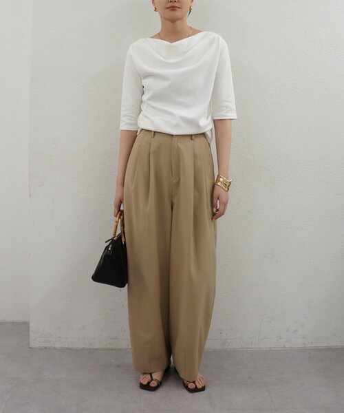 LOUNGEDRESS(ラウンジドレス)の「ライトバレルレッグパンツ(その他パンツ・レディース・チャコールグレー/ベージュ・MEDIUM/SMALL)」の15枚目の写真