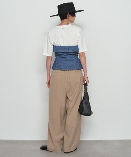 LOUNGEDRESS(ラウンジドレス)の「ライトバレルレッグパンツ(その他パンツ・レディース・チャコールグレー/ベージュ・MEDIUM/SMALL)」の14枚目の写真