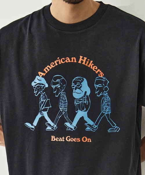 LOOSE JOINTS(ルーズジョインツ)の「【LOOSE JOINTS/ルーズジョインツ】MASATO MAEKAWA - AMERICAN HIKERS S/S TEE(Tシャツ/カットソー・メンズ・ブラック/ホワイト・L/M)」の15枚目の写真