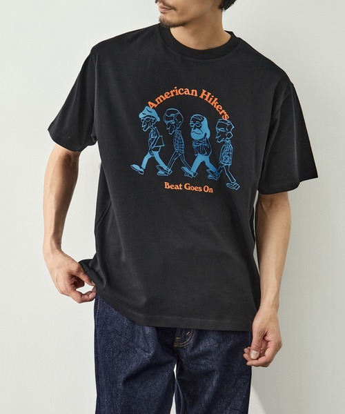 LOOSE JOINTS(ルーズジョインツ)の「【LOOSE JOINTS/ルーズジョインツ】MASATO MAEKAWA - AMERICAN HIKERS S/S TEE(Tシャツ/カットソー・メンズ・ブラック/ホワイト・L/M)」の10枚目の写真