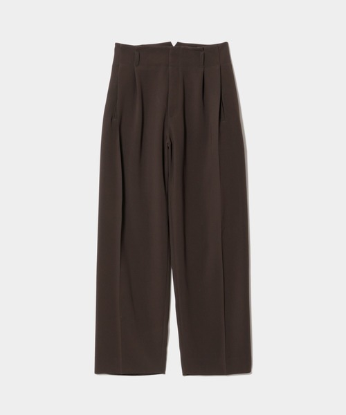 beautiful people(ビューティフルピープル)の「triacetate double cloth side 2tuck pants(スラックス・レディース・ブラック/ボルドー/ブルー・36)」の3枚目の写真