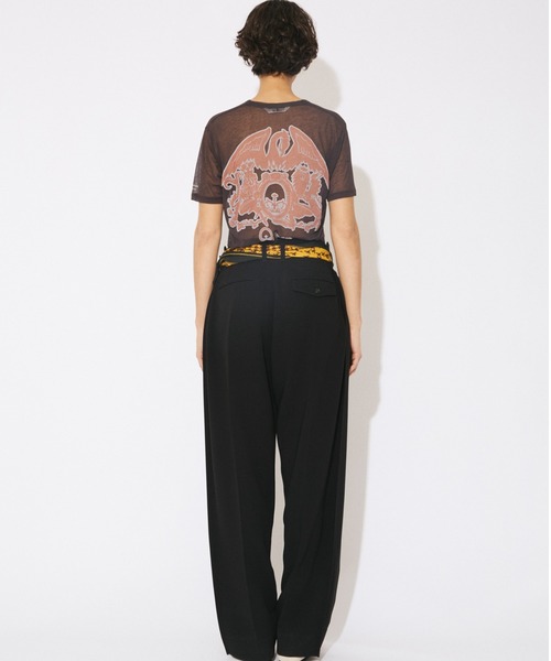 beautiful people(ビューティフルピープル)の「triacetate double cloth side 2tuck pants(スラックス・レディース・ブラック/ボルドー/ブルー・36)」の6枚目の写真