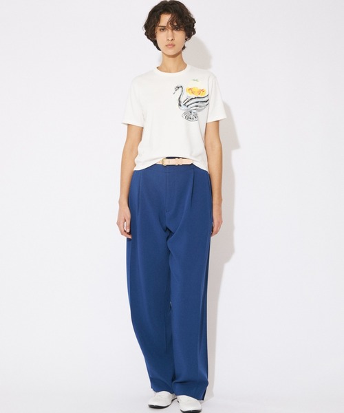 beautiful people(ビューティフルピープル)の「triacetate double cloth side 2tuck pants(スラックス・レディース・ブラック/ボルドー/ブルー・36)」の16枚目の写真