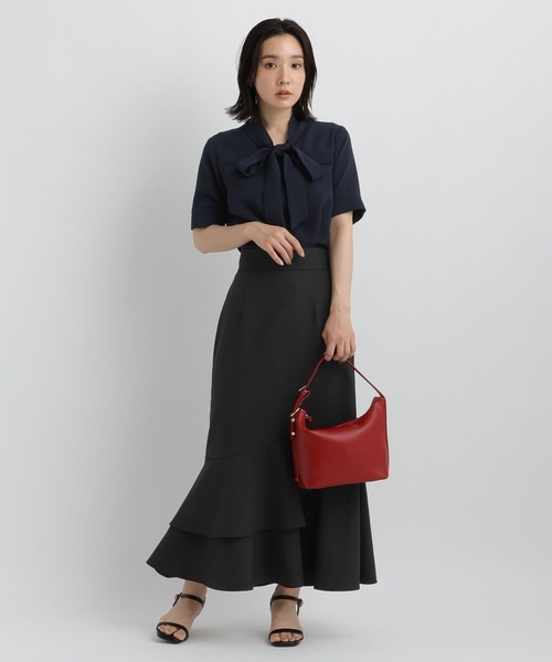 Andemiu(アンデミュウ)の「フリルナロースカート859571(スカート・レディース・ブラック/ベージュ・MEDIUM/SMALL)」の15枚目の写真