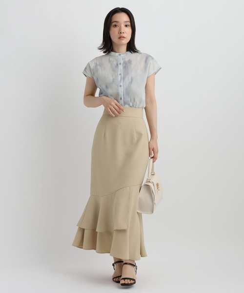 Andemiu(アンデミュウ)の「フリルナロースカート859571(スカート・レディース・ブラック/ベージュ・MEDIUM/SMALL)」の17枚目の写真