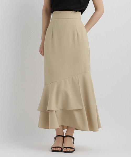 Andemiu(アンデミュウ)の「フリルナロースカート859571(スカート・レディース・ブラック/ベージュ・MEDIUM/SMALL)」の19枚目の写真