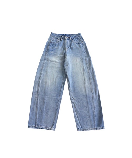 antiqua(アンティカ)の「ワイド カーデニムパンツ(デニムパンツ・レディース・ブルー系その他/ライトブルー・MEDIUM/LARGE/X-LARGE)」の12枚目の写真