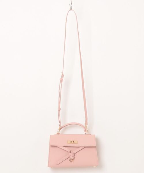 CHARLES & KEITH(チャールズ & キース)の「Tricha トリチャ ノッテッドベルト トップハンドルバッグ(ハンドバッグ・レディース・ブラック/ピンク/ベージュ系その他6・S)」の4枚目の写真