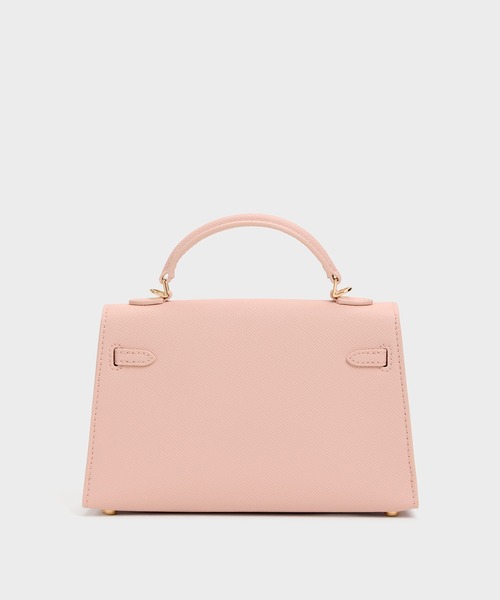 CHARLES & KEITH(チャールズ & キース)の「Tricha トリチャ ノッテッドベルト トップハンドルバッグ(ハンドバッグ・レディース・ブラック/ピンク/ベージュ系その他6・S)」の7枚目の写真