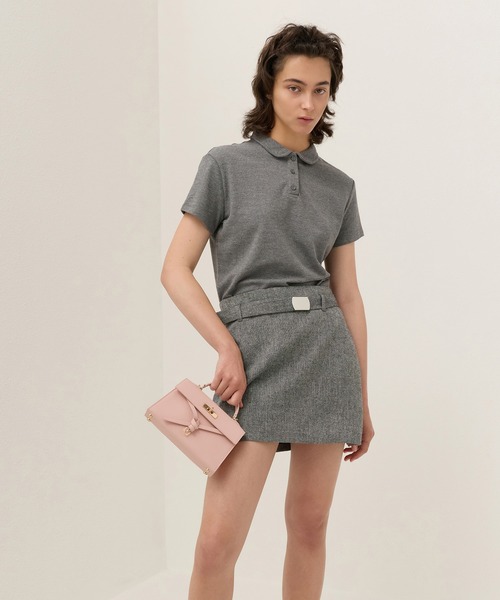 CHARLES & KEITH(チャールズ & キース)の「Tricha トリチャ ノッテッドベルト トップハンドルバッグ(ハンドバッグ・レディース・ブラック/ピンク/ベージュ系その他6・S)」の12枚目の写真