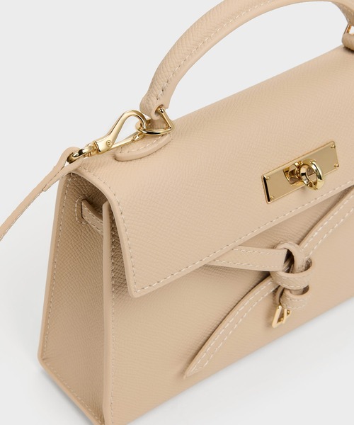 CHARLES & KEITH(チャールズ & キース)の「Tricha トリチャ ノッテッドベルト トップハンドルバッグ(ハンドバッグ・レディース・ブラック/ピンク/ベージュ系その他6・S)」の18枚目の写真