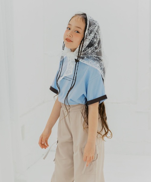 GLOBAL WORK(グローバルワーク)の「RICH COOL配色T半袖/824685(Tシャツ/カットソー・キッズ・ネイビー/ライトグレー/サックスブルー・130cm/160cm/150cm/140cm)」の15枚目の写真