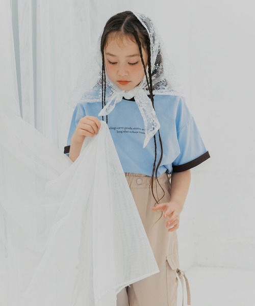 GLOBAL WORK(グローバルワーク)の「RICH COOL配色T半袖/824685(Tシャツ/カットソー・キッズ・ネイビー/ライトグレー/サックスブルー・130cm/160cm/150cm/140cm)」の12枚目の写真