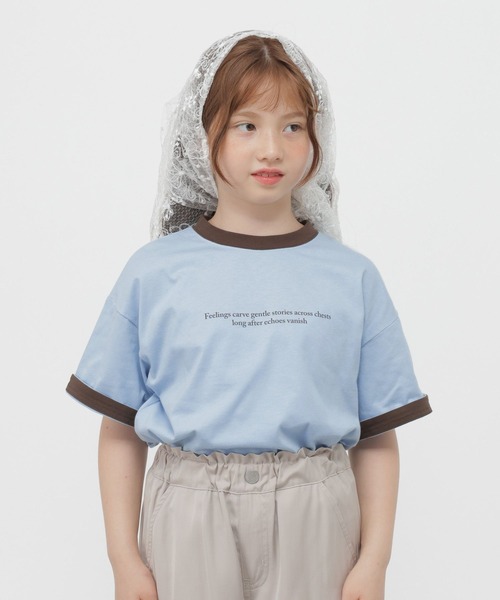 GLOBAL WORK(グローバルワーク)の「RICH COOL配色T半袖/824685(Tシャツ/カットソー・キッズ・ネイビー/ライトグレー/サックスブルー・130cm/160cm/150cm/140cm)」の4枚目の写真