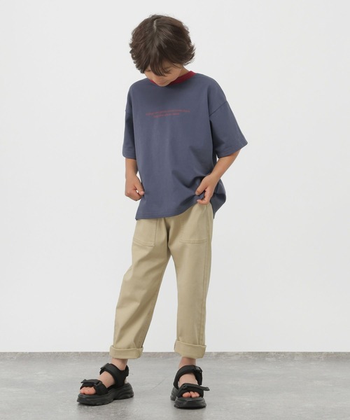 GLOBAL WORK(グローバルワーク)の「RICH COOL配色T半袖/824685(Tシャツ/カットソー・キッズ・ネイビー/ライトグレー/サックスブルー・130cm/160cm/150cm/140cm)」の10枚目の写真