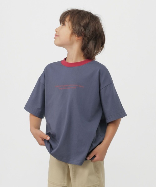 GLOBAL WORK(グローバルワーク)の「RICH COOL配色T半袖/824685(Tシャツ/カットソー・キッズ・ネイビー/ライトグレー/サックスブルー・130cm/160cm/150cm/140cm)」の8枚目の写真