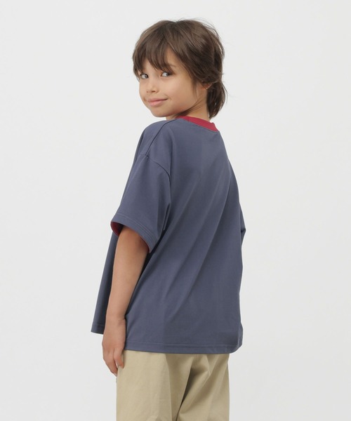 GLOBAL WORK(グローバルワーク)の「RICH COOL配色T半袖/824685(Tシャツ/カットソー・キッズ・ネイビー/ライトグレー/サックスブルー・130cm/160cm/150cm/140cm)」の7枚目の写真