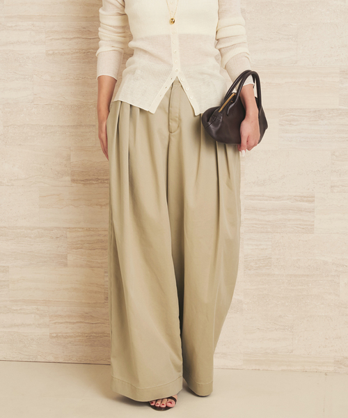 plage(プラージュ)の「《WEB限定追加》R’IAM Super wide CHINO パンツ 5(チノパンツ・レディース・ベージュ・32/34/36/38)」の9枚目の写真