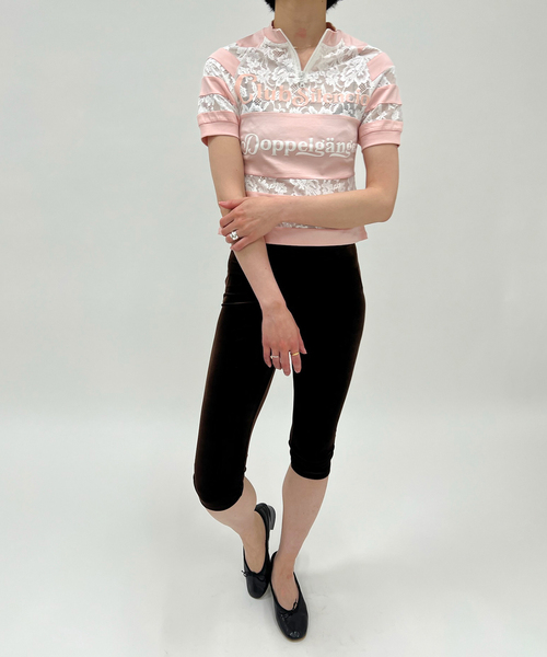 EDIT. FOR LULU（エディットフォールル）の「【YUHAN WANG/ユハン ワン】sport lace cycling top（Tシャツ/カットソー・レディース・ピンク・FREE）」の11枚目の写真