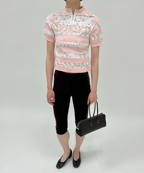 EDIT. FOR LULU（エディットフォールル）の「【YUHAN WANG/ユハン ワン】sport lace cycling top（Tシャツ/カットソー・レディース・ピンク・FREE）」の12枚目の写真