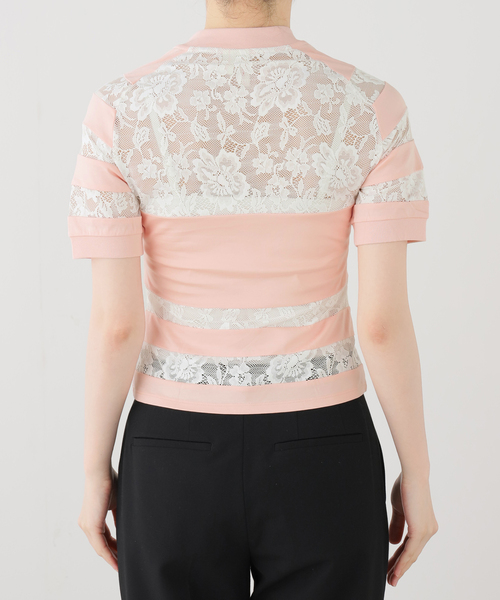EDIT. FOR LULU（エディットフォールル）の「【YUHAN WANG/ユハン ワン】sport lace cycling top（Tシャツ/カットソー・レディース・ピンク・FREE）」の5枚目の写真