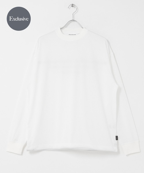 BURLAP OUTFITTER（バーラップアウトフィッター）の「『別注』BURLAP OUTFITTER×LAKE SEEKERS　REFLECTIVE MESH L/S（Tシャツ/カットソー・メンズ・チャコールグレー/ホワイト/ブラック・MEDIUM/LARGE/X-LARGE）」の2枚目の写真