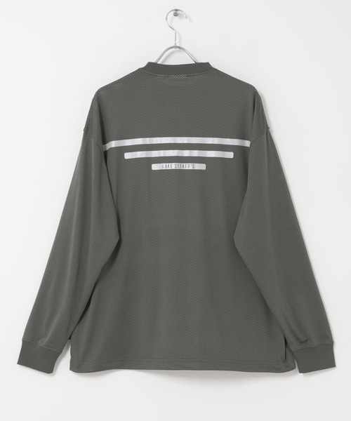 BURLAP OUTFITTER（バーラップアウトフィッター）の「『別注』BURLAP OUTFITTER×LAKE SEEKERS　REFLECTIVE MESH L/S（Tシャツ/カットソー・メンズ・チャコールグレー/ホワイト/ブラック・MEDIUM/LARGE/X-LARGE）」の12枚目の写真