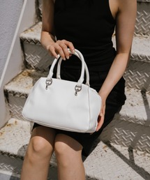 フェイクレザー2wayミニボストンバッグ/500mlペットボトル収納可能